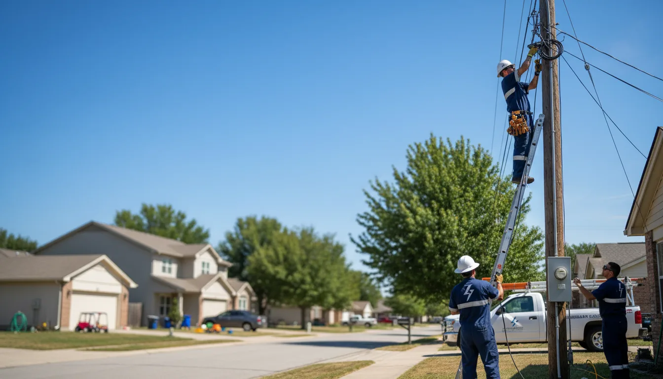 Residential electrician providing installation services in Texhoma, TX